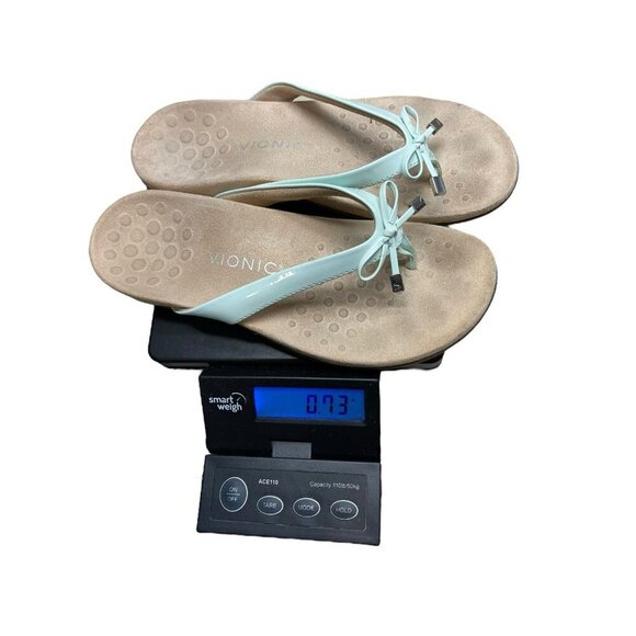 Vionic Bella Womens Orthotic Sandal Mint Patent Synthetic US Size 8.5 Bow - Picture 6 of 6